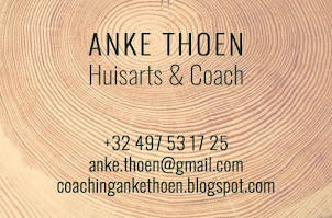 Visitekaart met zelfde lettergrootte en blog